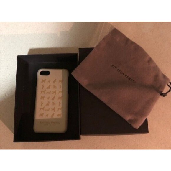 NIB $400 AUTHENTIC BOTTEGA NATURAL BEIGE LEATHER CANINE IPHONE 6 CASE - Picture 2 of 3